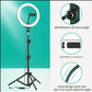 10.0-Inch Round LED Ring Light Set with Adjustable Desktop Tripod