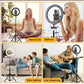 10.0-Inch Round LED Ring Light Set with Adjustable Desktop Tripod