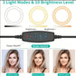 10.0-Inch Round LED Ring Light Set with Adjustable Desktop Tripod