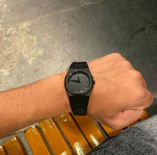 Black Arabic Aura Watch For Men's
